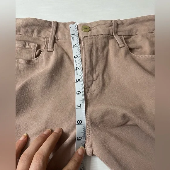 Frame Denim X Aerin Le Crop Mini Boot Dusty Rose Size 26 - Picture 3 of 9